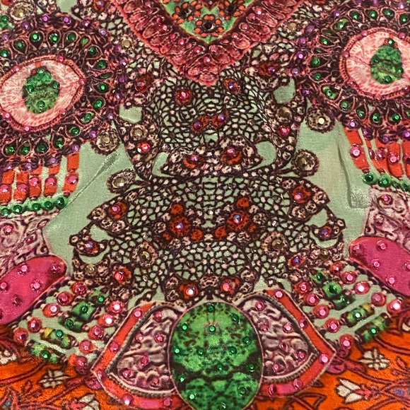 SHAHIDA PARIDES Floral embellished mini dress SILK  M - Picture 10 of 16